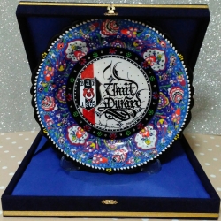 İsme Özel Çini Tabak Üzeri Yazı Çalışması